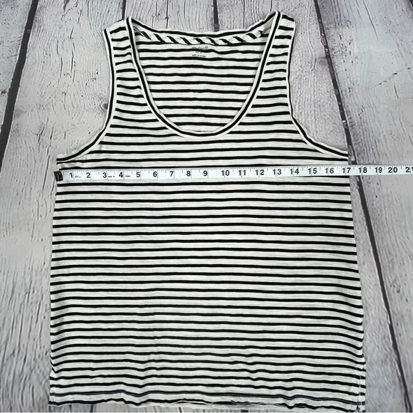 MADEWELL black & white striped cotton tank top, size S - Picture 8 of 12